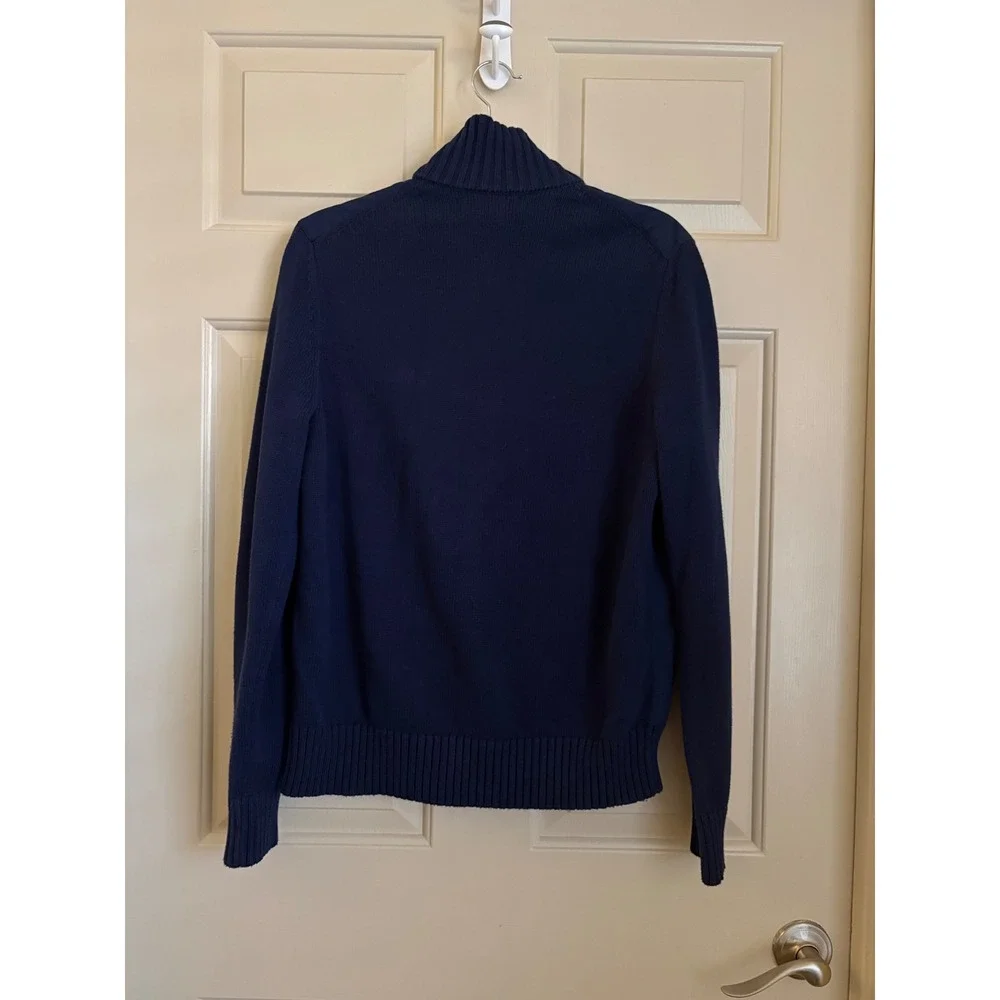 Banana Republic Men's Marine CoJacket Navy Snap Front Utility Cardigan Cotton